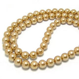 Glass Dyeing Round Pearls Beads Jewelry Findings