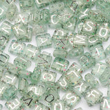 8x9mm Starry Sky Acrylic Letter Beads Two Hole Spacer DIY Tila Bracelet