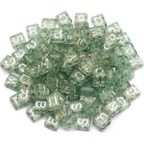 8x9mm Starry Sky Acrylic Letter Beads Two Hole Spacer DIY Tila Bracelet