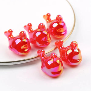 5pcs Whale Pendant Acrylic Beads Jewelry Making Key Chain DIY