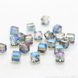 100pcs 4mm Square Crystal Beads Loose Spacer Bead for DIY Jewelry Making