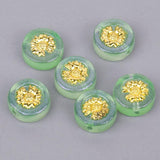 10x4mm Sunflower Czech Lampwork Spacer Beads