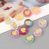 10x4mm Sunflower Czech Lampwork Spacer Beads