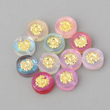10x4mm Sunflower Czech Lampwork Spacer Beads