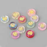 10x4mm Sunflower Czech Lampwork Spacer Beads