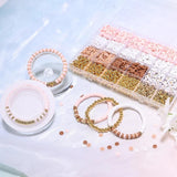 Clay Beads Bracelet Kit Friendship Bracelet DIY Golden Pink Letter Beads