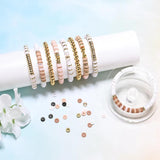 Clay Beads Bracelet Kit Friendship Bracelet DIY Golden Pink Letter Beads