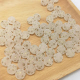 Frosted Acrylic Star Beads Clear Round Spacer Beads for DIY Jewelry Making
