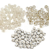Frosted Acrylic Star Beads Clear Round Spacer Beads for DIY Jewelry Making