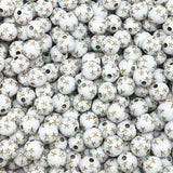Frosted Acrylic Star Beads Clear Round Spacer Beads for DIY Jewelry Making