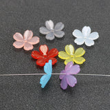 100 Mixed Jelly Acrylic Flower Bead 20mm Center Hole DIY Jewelry Charms