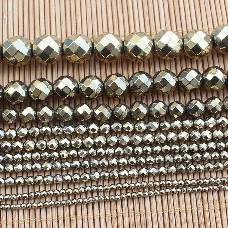 2-12mm Hematite Electroplate Pyrite Round Beads 15inch