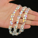 30pc Czech Crystal beads crystal AB Glass Butterfly Shape Faceted Beads