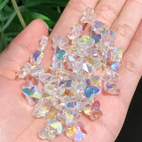 30pc Czech Crystal beads crystal AB Glass Butterfly Shape Faceted Beads