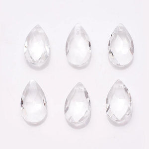 20Pcs Crystal Teardrop Pendant 13X22MM Glass Drop Beads for Jewelry DIY