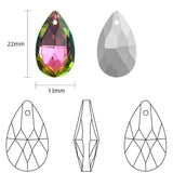 20Pcs Crystal Teardrop Pendant 13X22MM Glass Drop Beads for Jewelry DIY