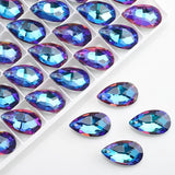 20Pcs Crystal Teardrop Pendant 13X22MM Glass Drop Beads for Jewelry DIY