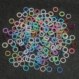 100pcs 10x3mm Gradient Colors ABS Hollow Pearls Loose Ring Beads