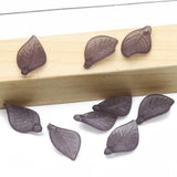 11x18mm Leaf Shape Acrylic Charm Beads Matte Spacer Beads DIY Kids Jewelry