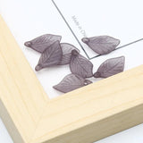 11x18mm Leaf Shape Acrylic Charm Beads Matte Spacer Beads DIY Kids Jewelry