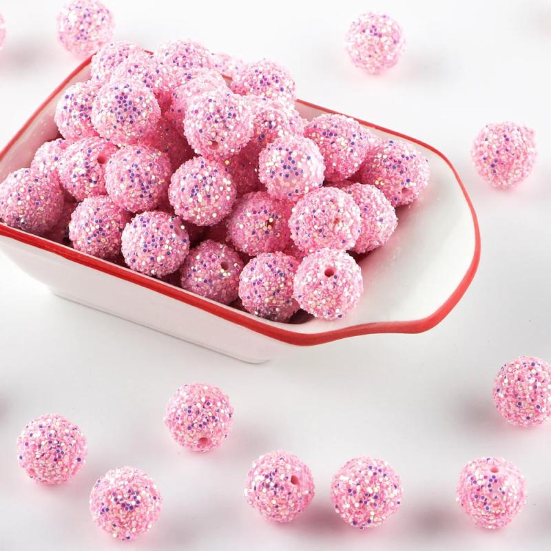 Mermaid Tears Sequins Acrylic Round Beads for DIY Jewelry Making