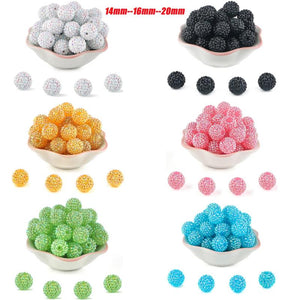 Bayberry Ball Rhinestone Spacer Beads for Jewelry Making 14mm 16mm 20mm