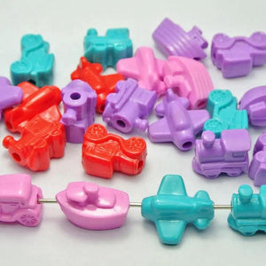 30 Mixed Bubblegum Acrylic Large Assorted Funny Beads Animal Car Dolphin