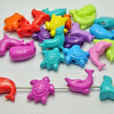 30 Mixed Bubblegum Acrylic Large Assorted Funny Beads Animal Car Dolphin