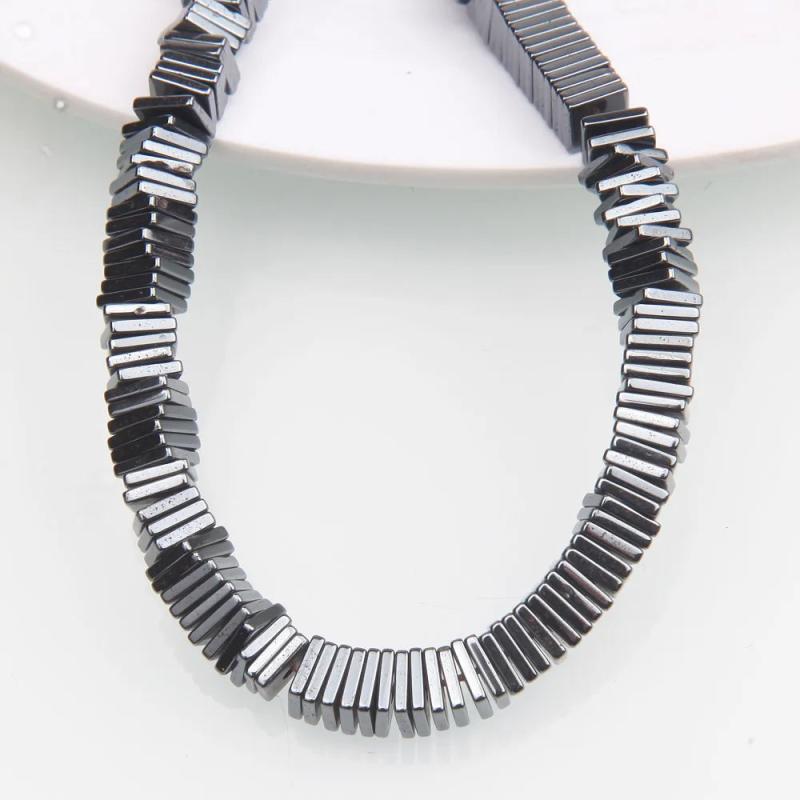 Hematite Square Slice Spacer Beads 6mm