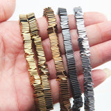 Hematite Square Slice Spacer Beads 6mm