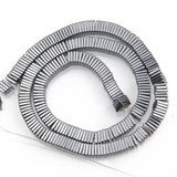 Hematite Square Slice Spacer Beads 6mm