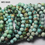 Meihan Rare Hubei Turquoise Untreated Ore Beads for DIY Jewelry