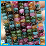 5x8MM Tourmaline Abacus Round Loose Beads for Jewelry Making