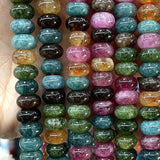 5x8MM Tourmaline Abacus Round Loose Beads for Jewelry Making
