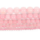 Pink Rose Quartz Charm Round Natural Stone Beads 4-12MM