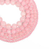 Pink Rose Quartz Charm Round Natural Stone Beads 4-12MM