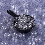 5pcs Clear Round Hollow Blown Glass Beads Charm Double Hole Globe Ball Beads