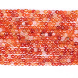 Natural Faceted Red Agate Carnelian Gemstone Round Spacer Beads 2-4mm