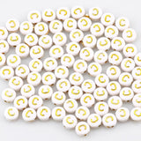 100Pcs 7mm Round Letter Spacer Beads Jewelry Making DIY Necklace Bracelet