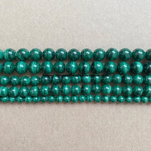 Zambia Green Malachite Stone Round Loose Beads 4-12MM