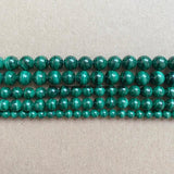 Zambia Green Malachite Stone Round Loose Beads 4-12MM