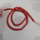 Natural Red Coral Beads 3x3mm for DIY Jewelry Making
