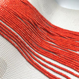 Natural Red Coral Beads 3x3mm for DIY Jewelry Making