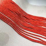 Natural Red Coral Beads 3x3mm for DIY Jewelry Making