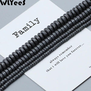 Matte Polish Hematite Stone 3-8mm Spacer Loose Beads DIY Jewelry Making