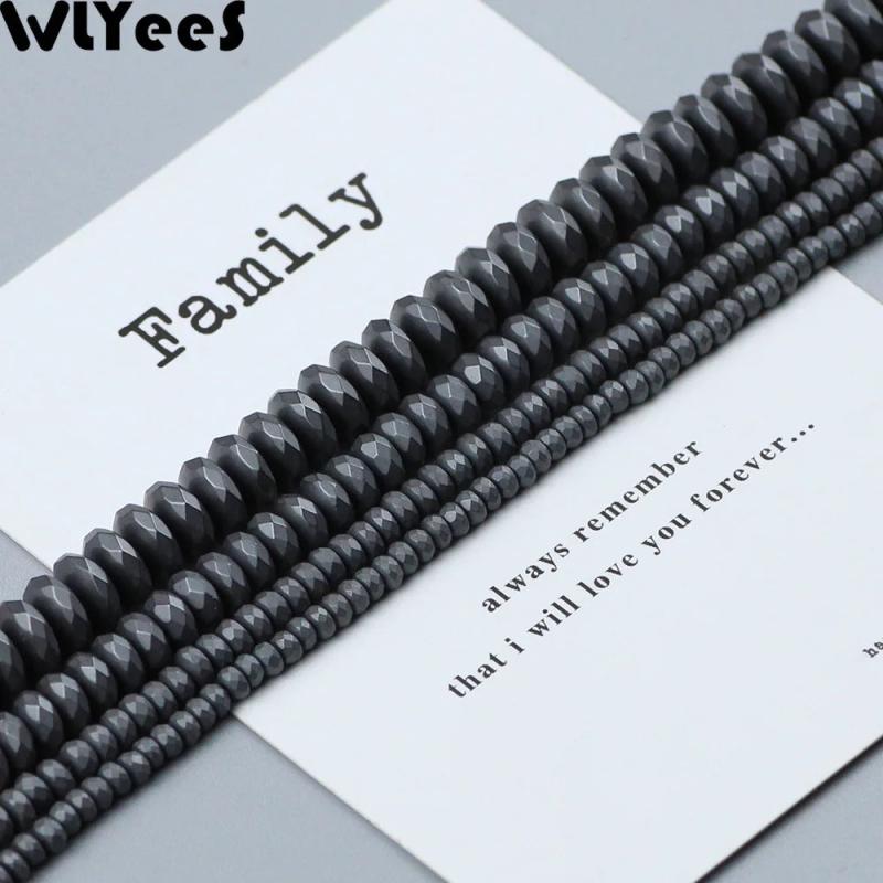 Matte Polish Hematite Stone 3-8mm Spacer Loose Beads DIY Jewelry Making
