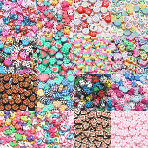 10mm Mix Animal Polymer Clay Beads Evil Eye Heart Spacer Beads
