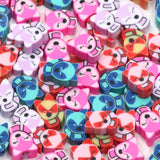 10mm Mix Animal Polymer Clay Beads Evil Eye Heart Spacer Beads