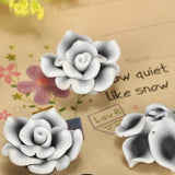 10pcs 25mm Vintage Polymer Clay Rose Flower Beads DIY Jewelry Making