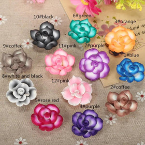 10pcs 25mm Vintage Polymer Clay Rose Flower Beads DIY Jewelry Making
